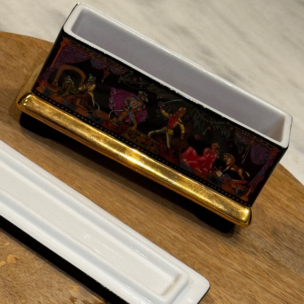 VTG 1991 Ardleigh Elliott & Sons Nutcracker Porcelain Music Box - Tchaikovskiy - Picture 7 of 8